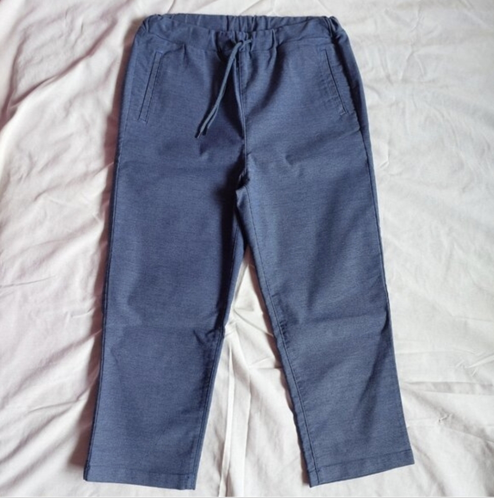 SMALL Forme Blue Draw String Crop Capri Pants - CES - Picture 1 of 12